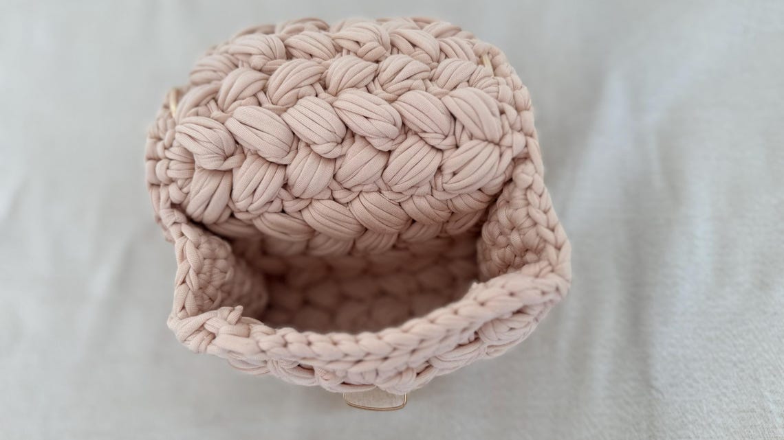 Beige Chunky Mini Bag, detail view