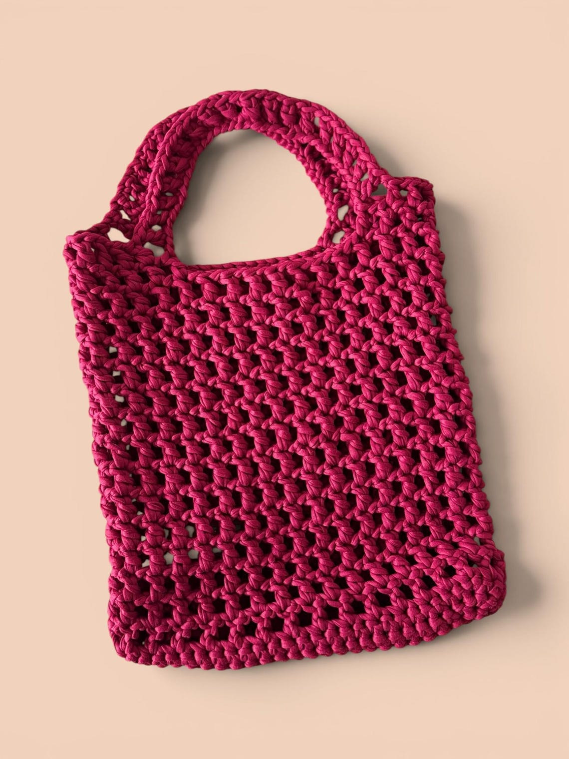 Burgundy Market Tote, detail view