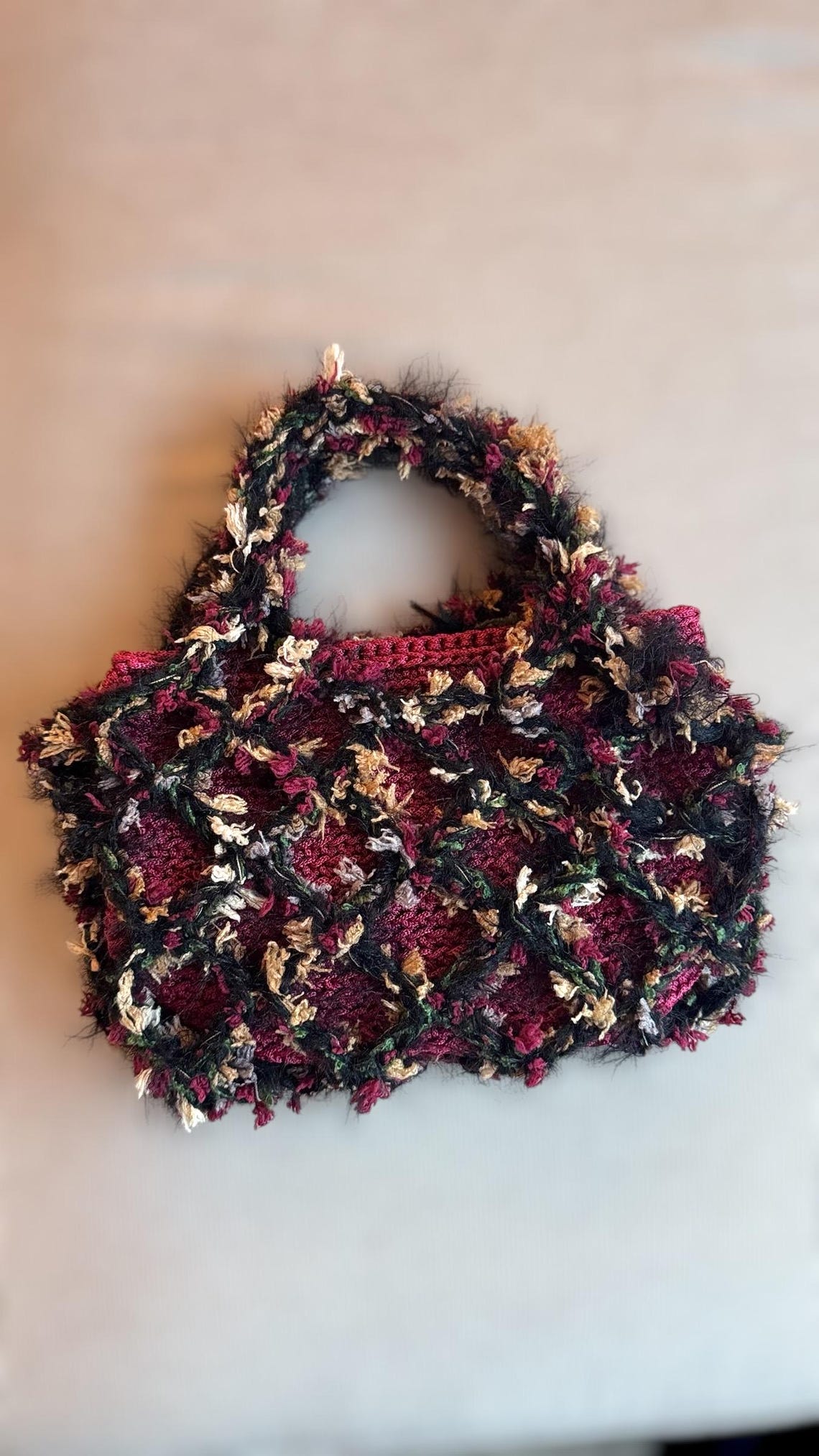 Flower Mesh Structured Bag, side view
