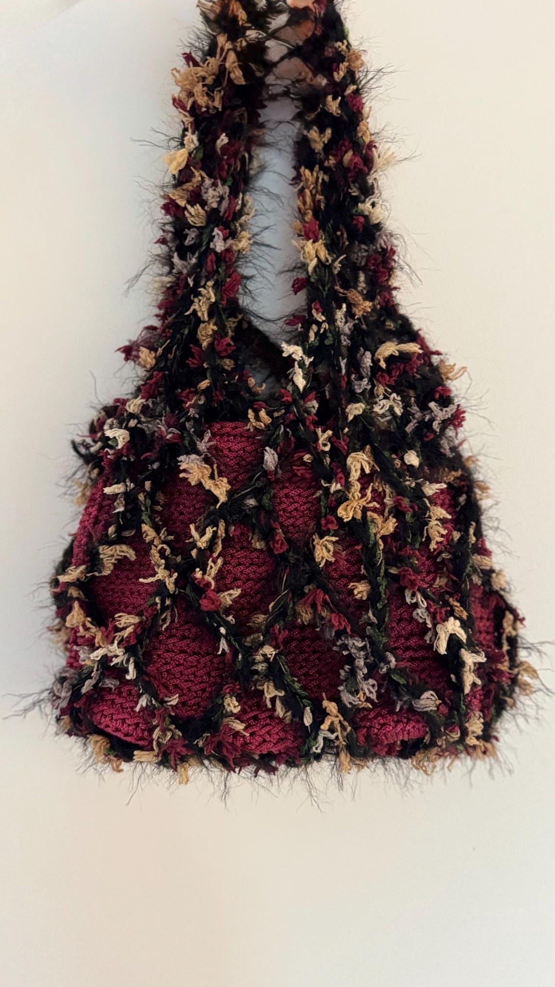 Flower Mesh Structured Bag, detail view
