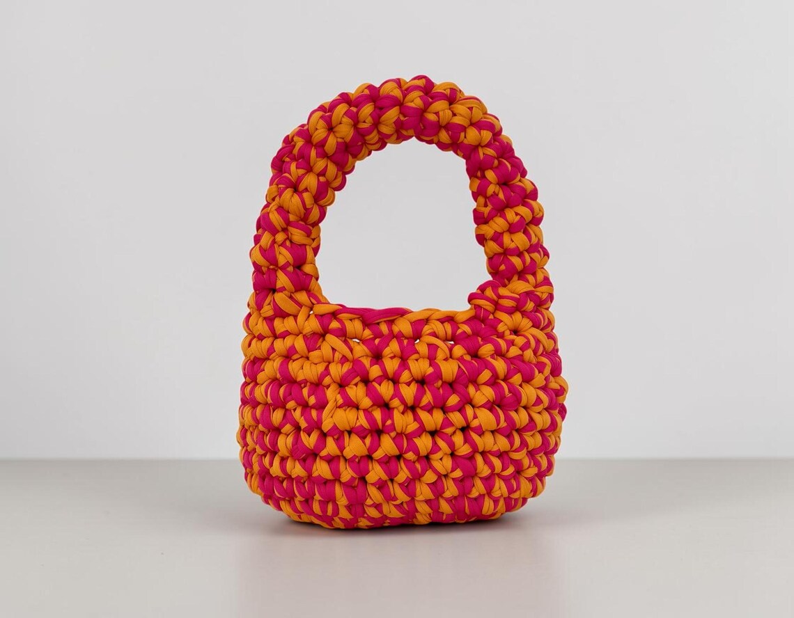 Hot Pink & Orange Mini Bag, side view