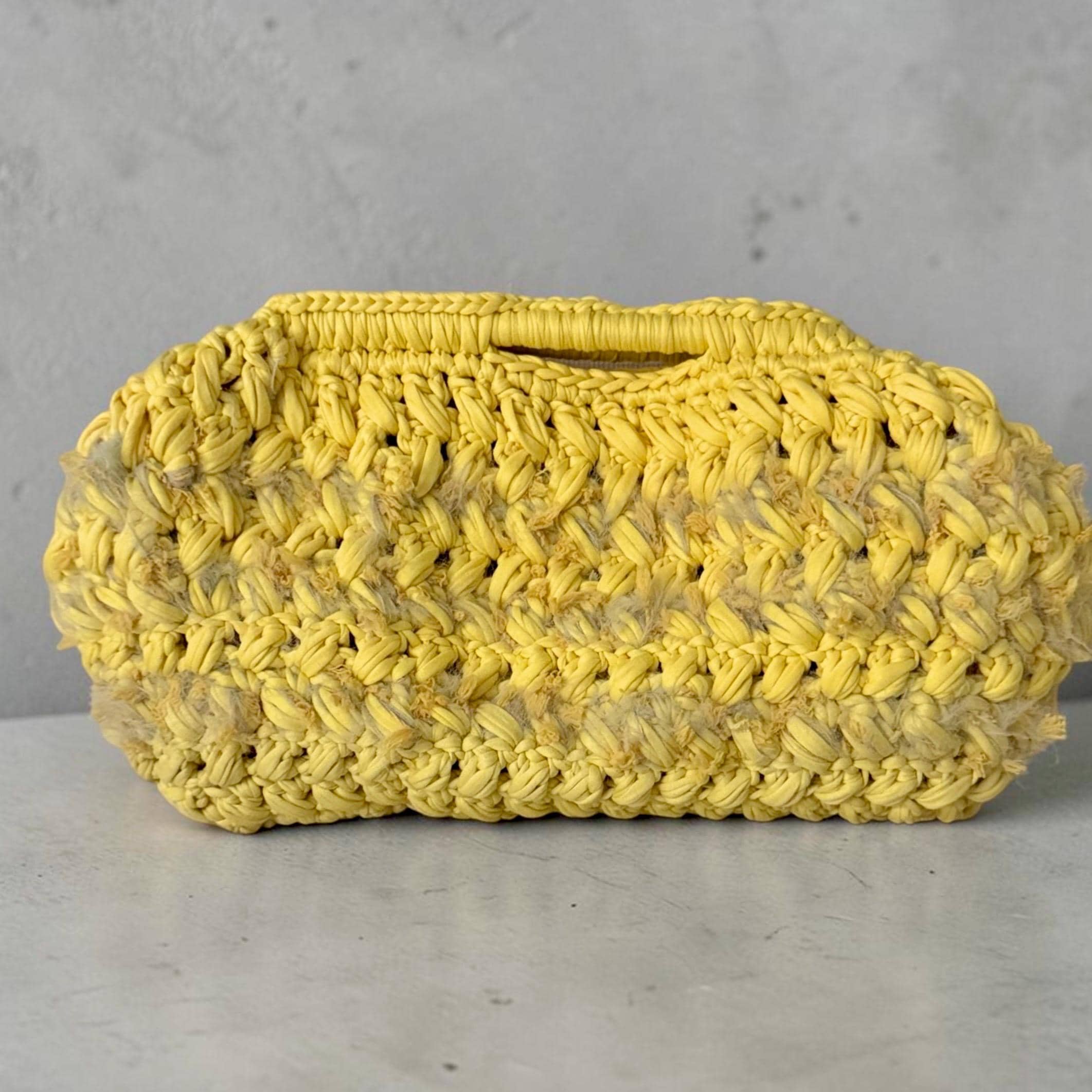 Lemon Floral Statement Bag, side view