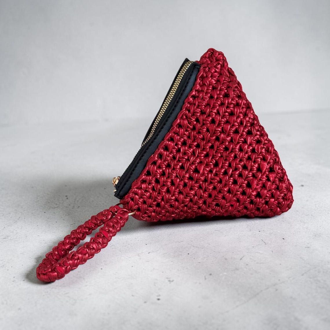 Metallic Pyramid Bag, side view