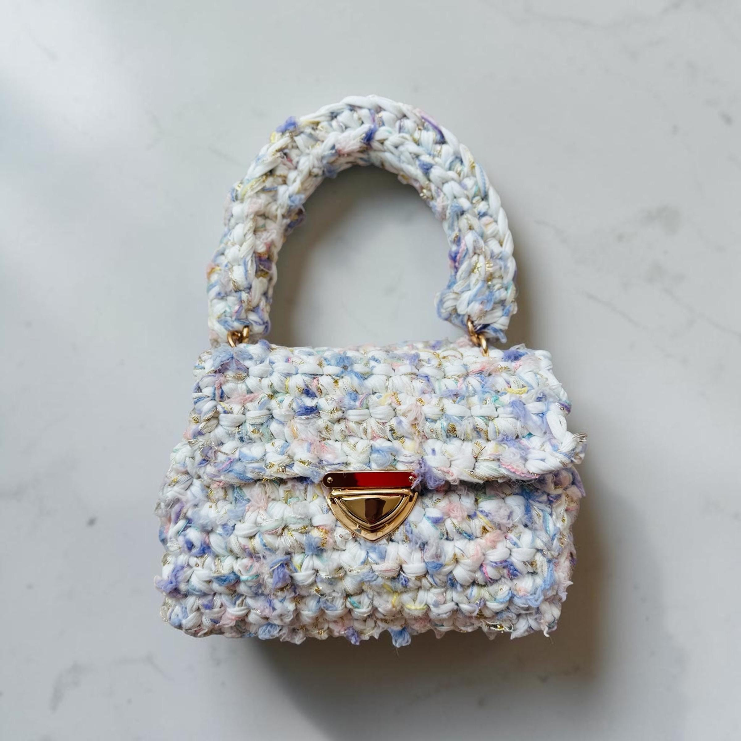 Pastel Floral Handbag, side view