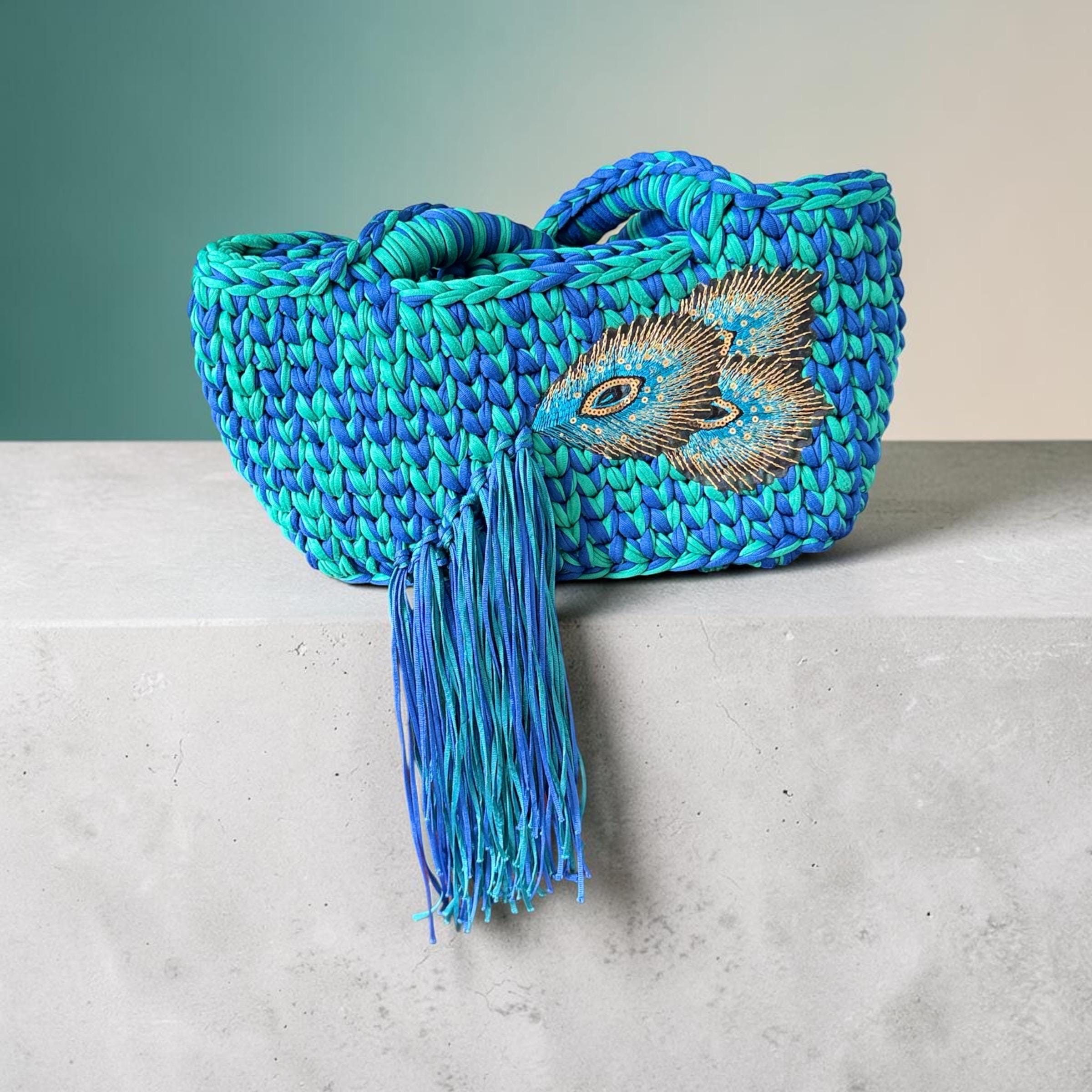 Peacock Appliqué Shoulder Bag, styled view