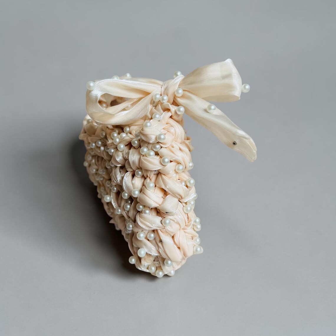 Pearl mini purse, side view