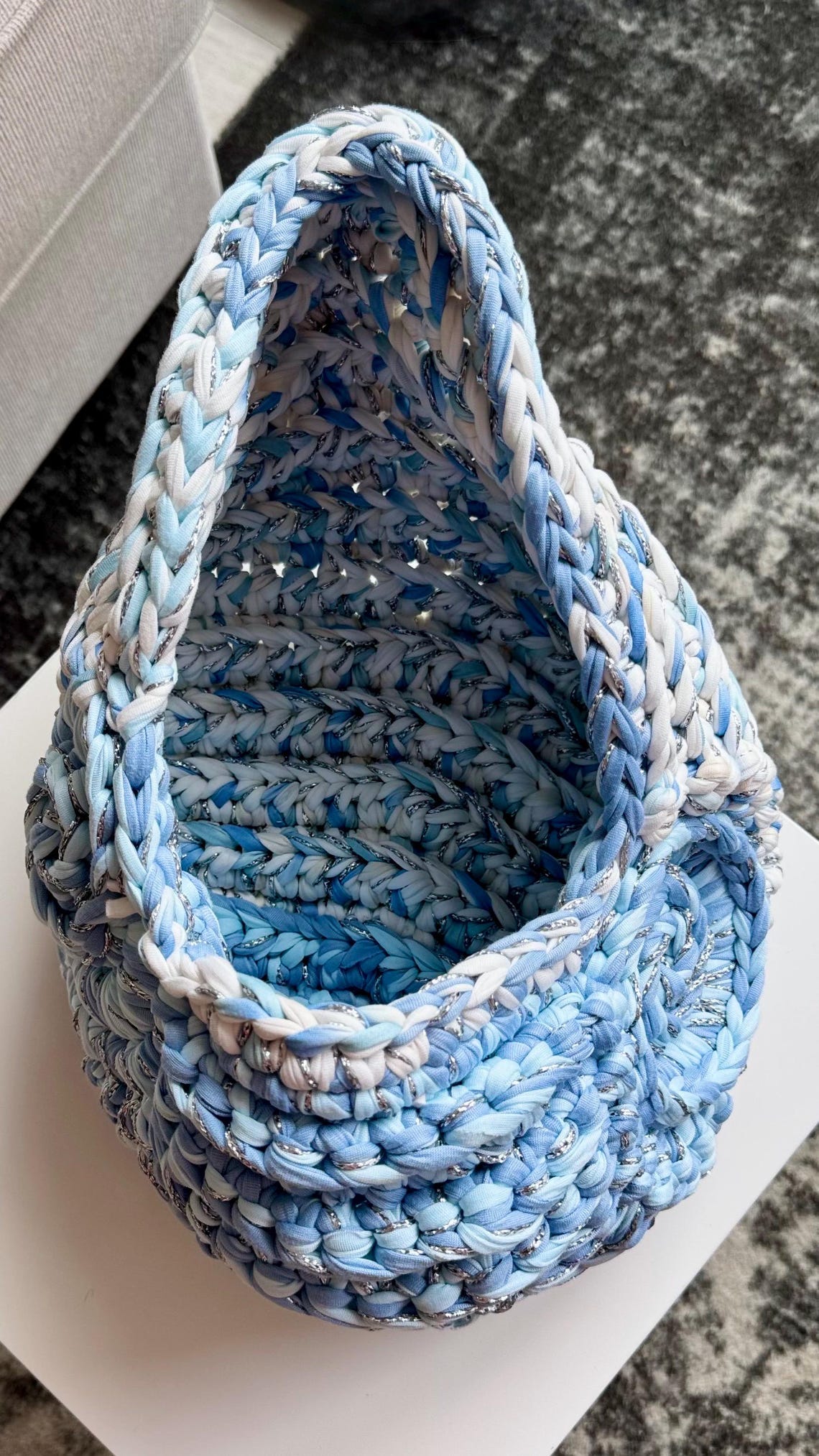 Seashell Storage Basket, detail view